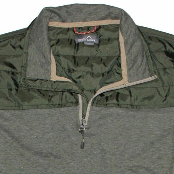 Eddie Bauer Men’s Mixed Media ¼ Zip Pullover, NWOT - Picture 3 of 4